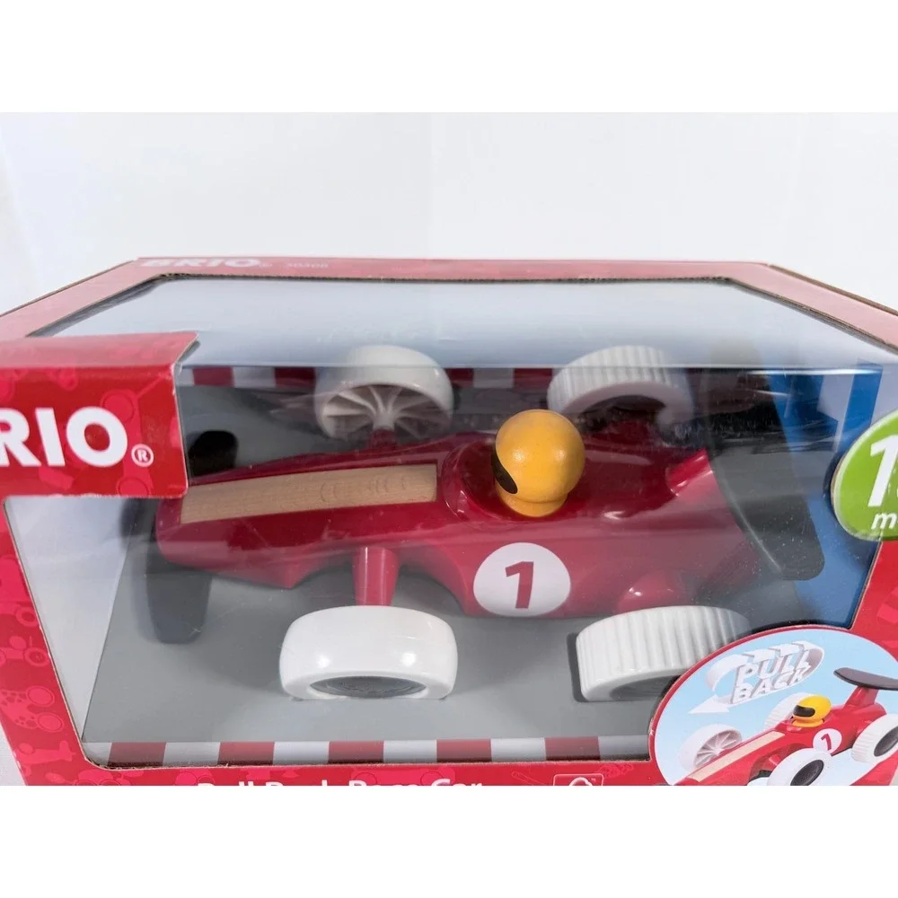 BRIO Large Wooden Pull-Back‎ Race Car Toy for Kids 18+ Months 8